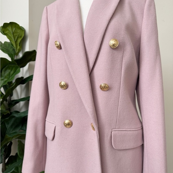Women's Pink Wool Blend Coat - Picture 16 of 16
